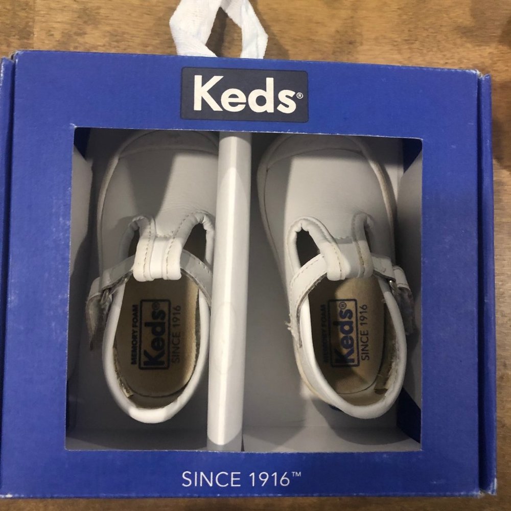 Keds Champion Toe Cap T-Strap Infant/Toddler White